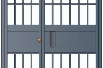 （雙扇電控平開門、柵欄門）